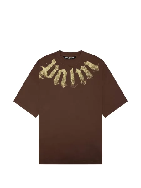 Tricou Palm Angels cu imagine maro