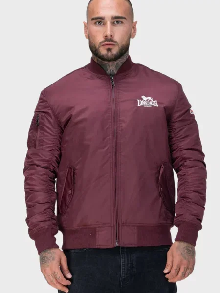 Бомбер Lonsdale бордовый