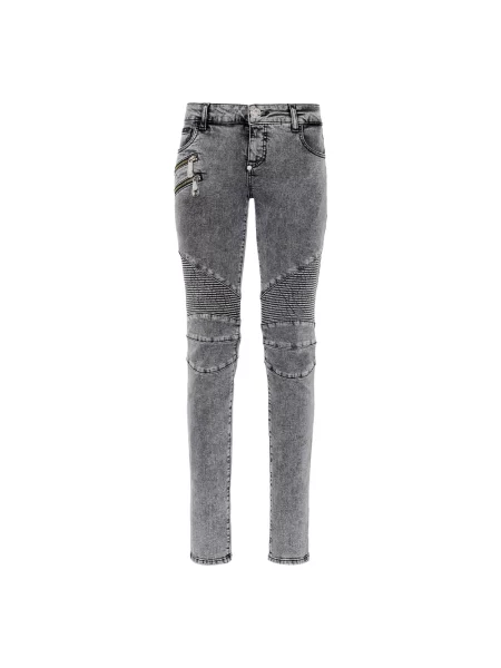 Jeansy Philipp Plein biker szare