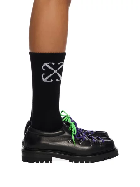 Pantofi loafer Off-white cu șireturi din dantelă alb