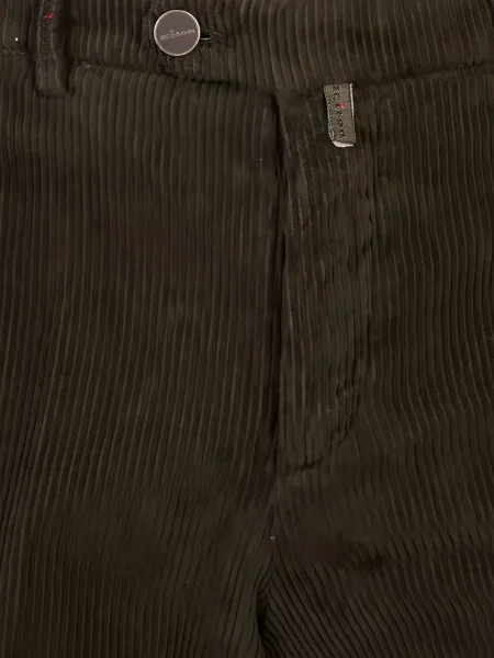 Pantaloni Kiton de catifea cord maro