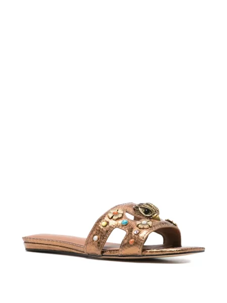 Φλοράλ σανδάλια Kurt Geiger London με απλικέ καφέ