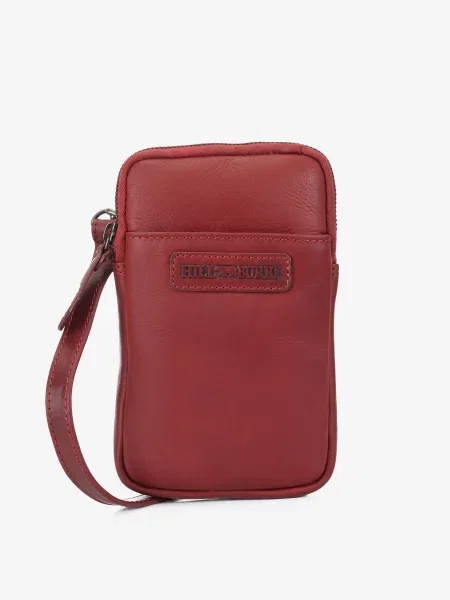Кожаная сумка кросс-боди Hill Burry красная