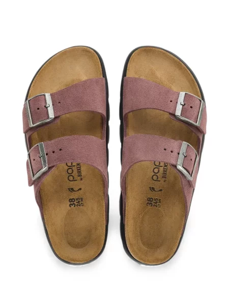 Sandale Birkenstock cu platformă cu cataramă violet
