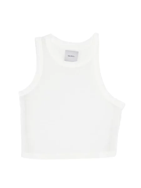 Top Halfboy fără mâneci alb