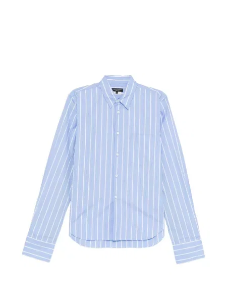 Lung cămașă Comme Des Garcons Homme Plus cu dungi albastru
