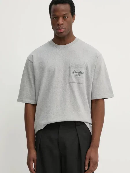 Kratka majica Levi's HALF SLEEVE GR PCKT T siva