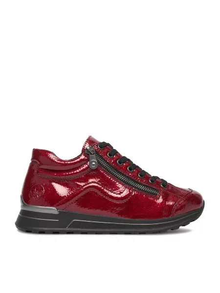 Sneakers Rieker închis roșu
