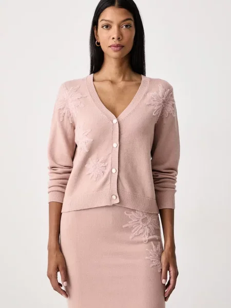 Fracomina cardigan pentru femei cu vâscoză roz