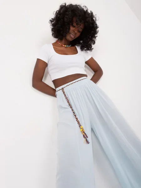 Pantaloni Fashionhunters albastru