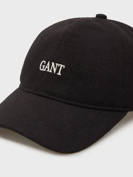 Шерстяная кепка Gant черная