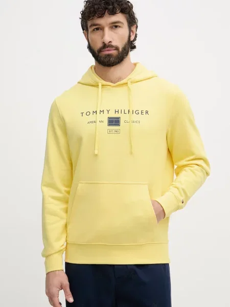 Tommy Hilfiger mikina s kapucí žlutá
