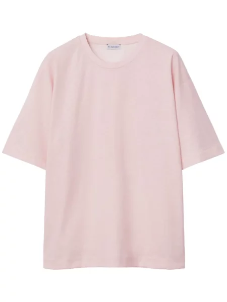 Tricou Burberry cu imagine roz