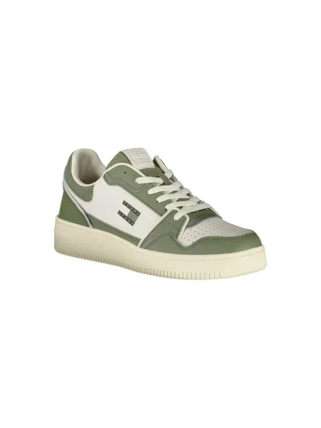 Sneakersy Tommy Hilfiger skórzane zielone