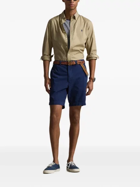 Czapka z daszkiem Polo Ralph Lauren w kratkę z twillu biznesowa niebieska