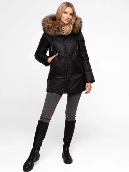 Jakna Perso s perjem črna