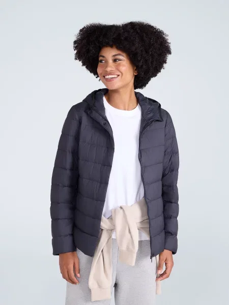 Lekka kurtka puchowa dla kobiet Black czarna