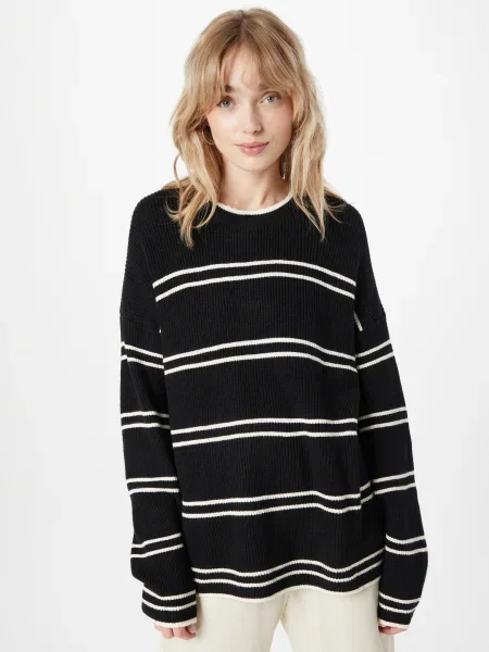 Warehouse Pulover negru alb