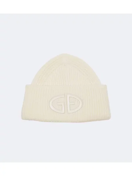 Căciulă Goldbergh cu broderie tricotate alb
