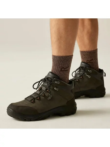 Buty trekkingowe Regatta Burrell skórzane zielone