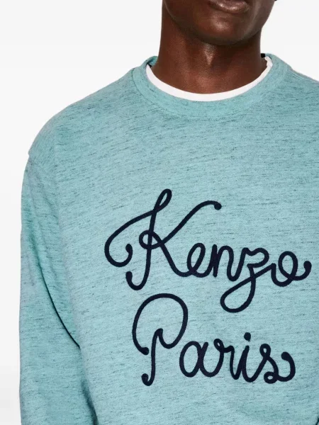 Hanorac Kenzo cu broderie albastru