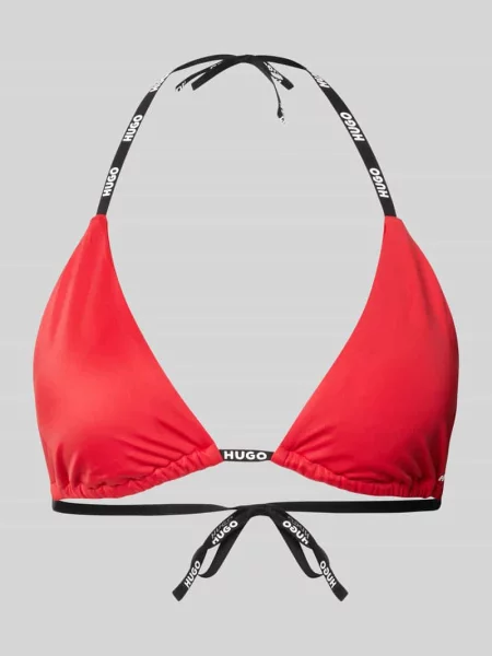 Góra od bikini z aplikacją z logo model PURE TRIANGLE' Hugo czerwone