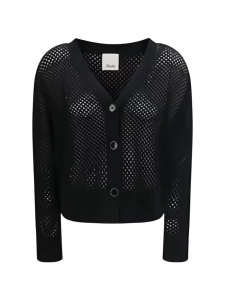 Cardigan Allude cu decolteu în V plasă negru