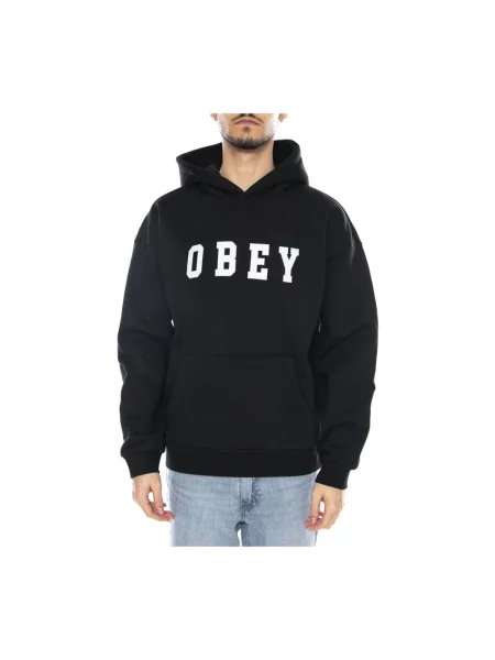 Bluza z kapturem Obey z kapturem czarna