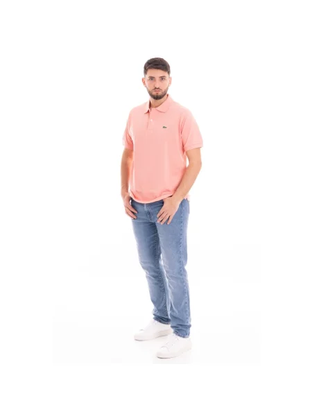 Koszulka polo Lacoste różowa