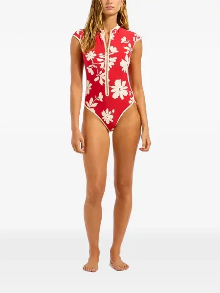 Șapcă Seafolly cu model floral cu imagine roșu