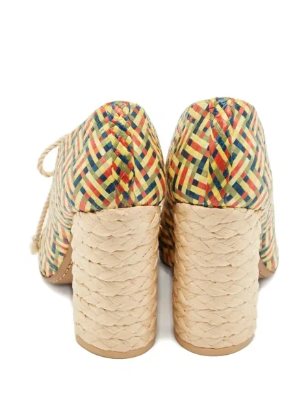 Pantofi cu toc Tory Burch de paie galben