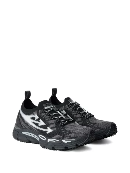 Sneakerși Off-white tricotate alb