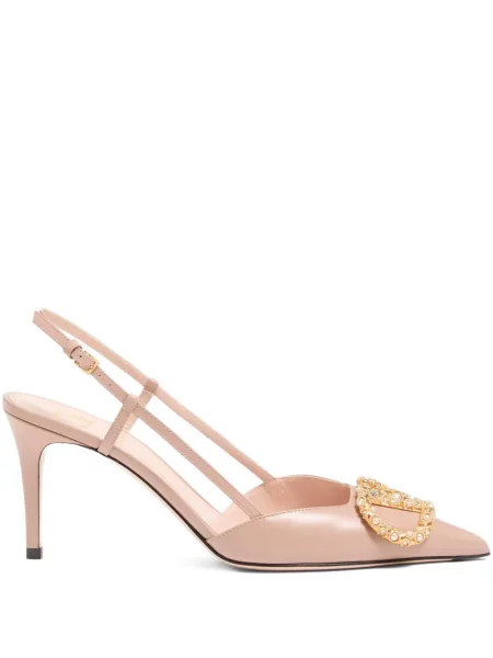 Pantofi cu toc Valentino Garavani slingback roz