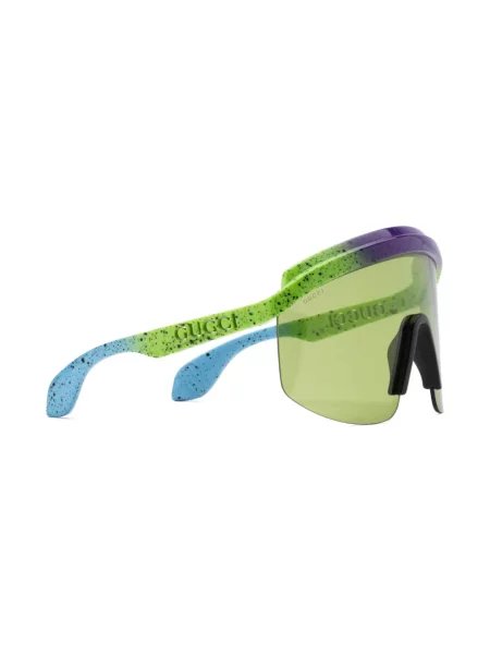 Raštuotos saulės akiniai Gucci Eyewear žalia