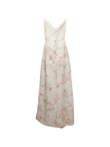 Rochie maxi Zimmermann cu model floral cu imagine albastru