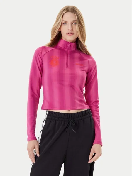 Adidas Bluză Half-Zip Graphic Football roz