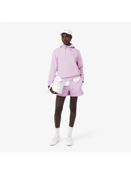 Lacoste Bluza Z Kapturem Z Piki różowa