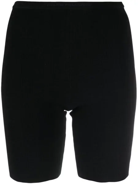 Pantaloni scurți Rabanne alergare skinny fit cu autograf negru