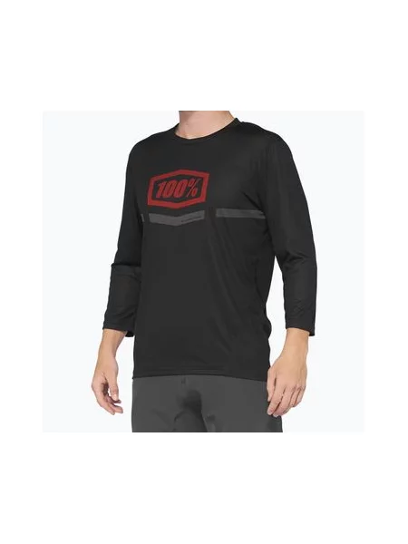 Велофутболка Airmatic чорний/червоний чорна