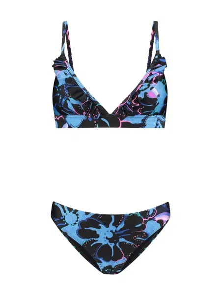 Shiwi Costum de baie două piese Beau albastru / turcoaz / roz negru