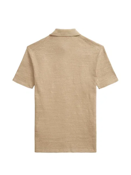 Matlasat tricou polo Polo Ralph Lauren cu decolteu rotund cu autograf roșu