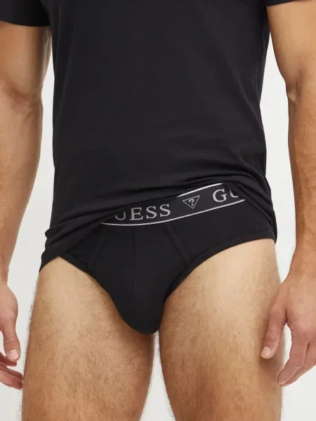 Guess piżama gładka czarny