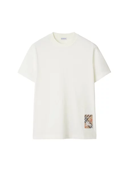 Koszulka polo Burberry w kratę biała