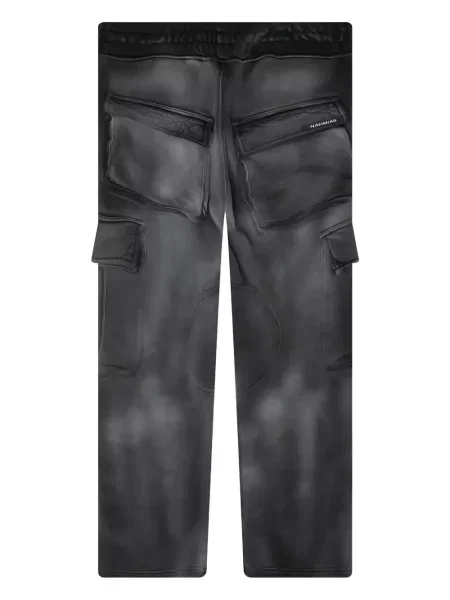 Pantaloni cargo Nahmias cu autograf negru