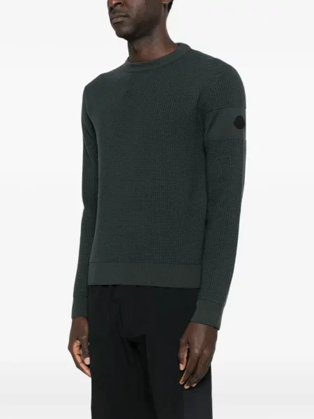 Pulover Moncler cu decolteu în U negru