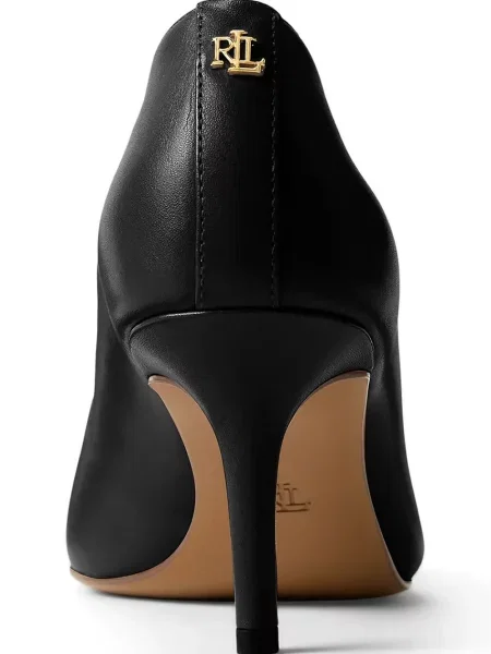 Lauren Ralph Lauren Кожени обувки с тънък Lanette черно