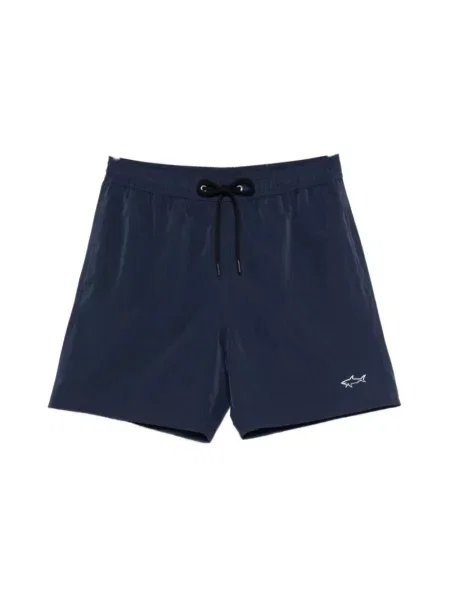 Kąpielówki Paul & Shark z autografem niebieskie