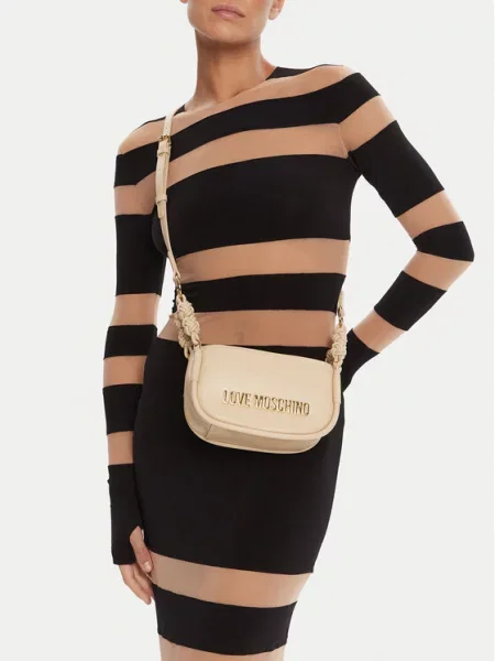 Ročna torba LOVE MOSCHINO Écru