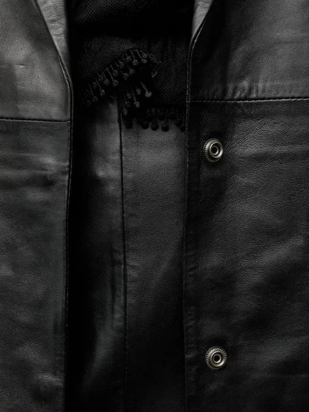 Шкіряний плащ Answear.LAB чорний