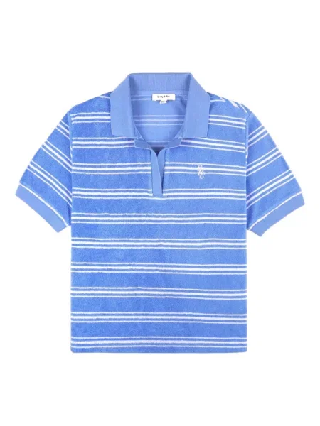 Koszulka Sporty And Rich w paski niebieska